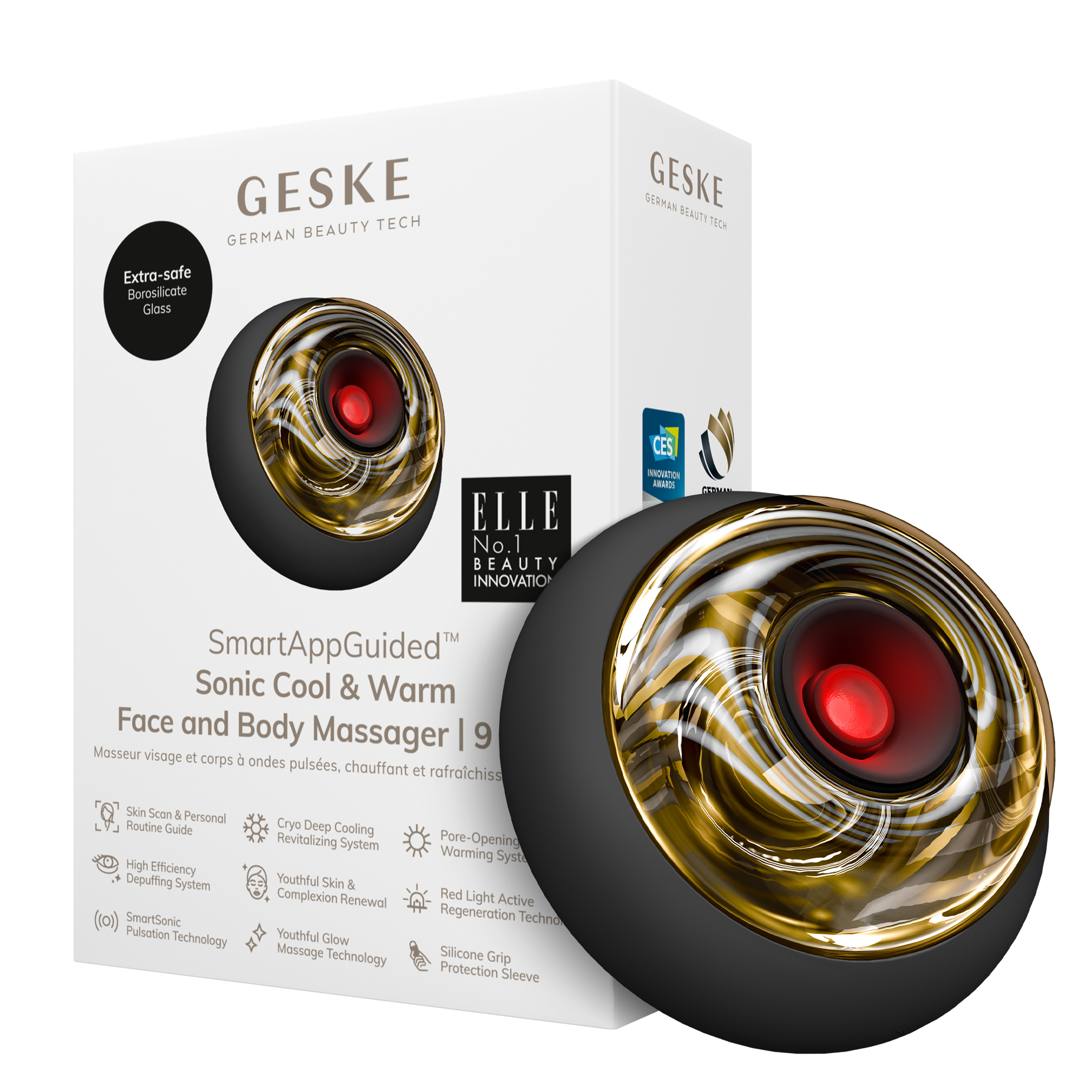      GESKE Sonic Cool&Warm Face and Body Massager 91 