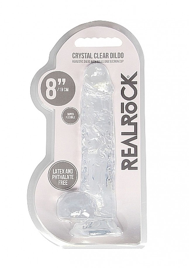 ���������� ������������� �� �������� Realrock Dildo 8 Transparent, 21 � 4 ��