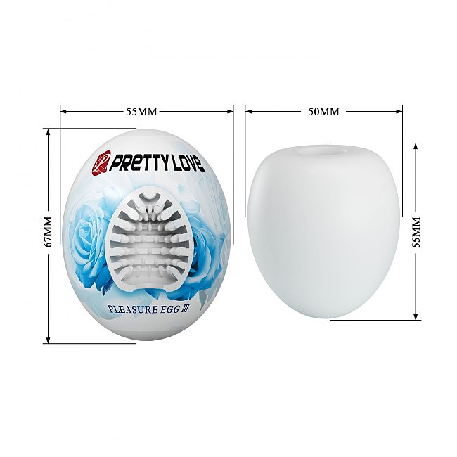 -    Pretty Love Pleasure Egg Masturbator White