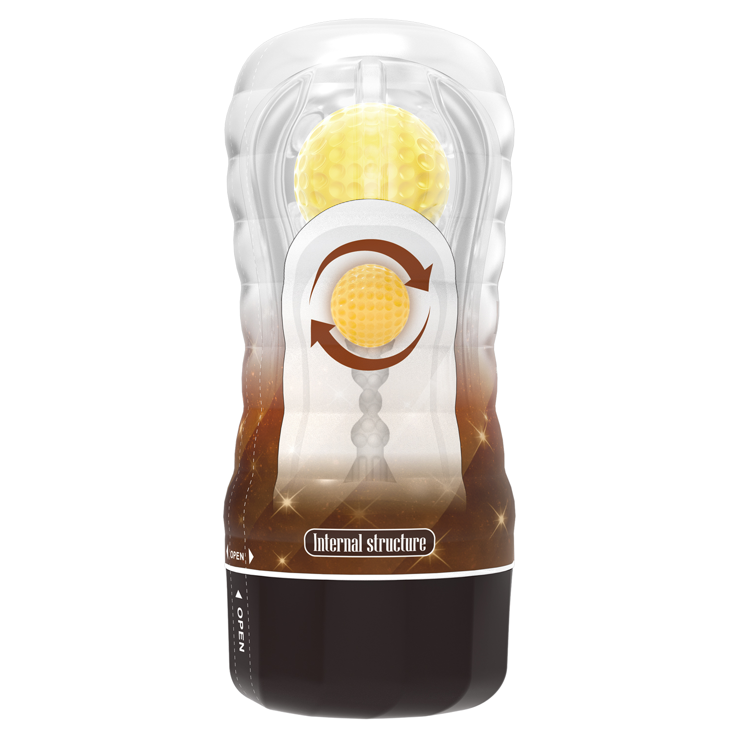   Pretty Love Vacuum Cup Masturbator Stellar Yellow, 18  7,7 