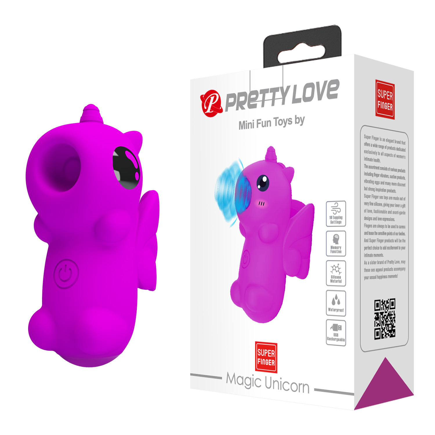 	    Pretty Love Magic Unicorn Stimulator Purple, 7,5  3,2 