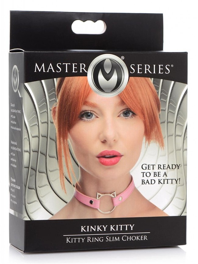  Master Series Kinky Kitty Ring Slim Choker  Pink, 44  1,5 