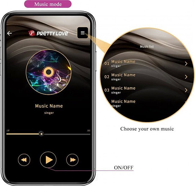 - Pretty Love Liam RC Control Vibrator Purple