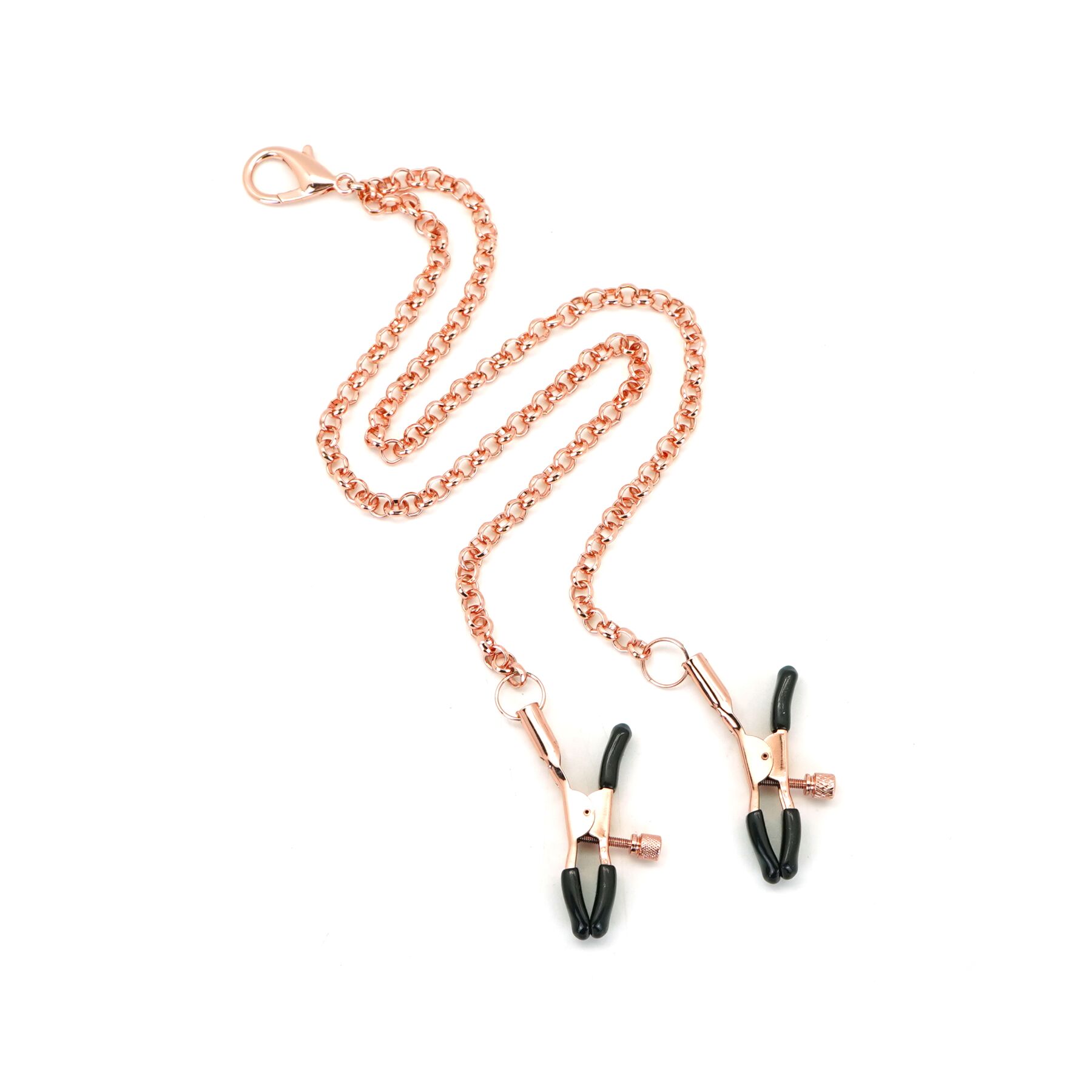      Liebe Seele Rose Gold Memory Collar with Nipple Clamps, 