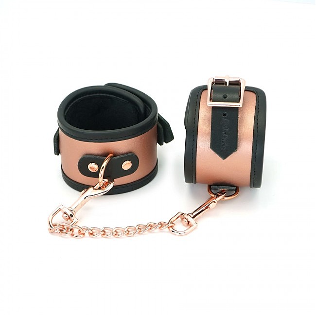 	 Liebe Seele Rose Gold Memory Ankle Cuffs,  ,  