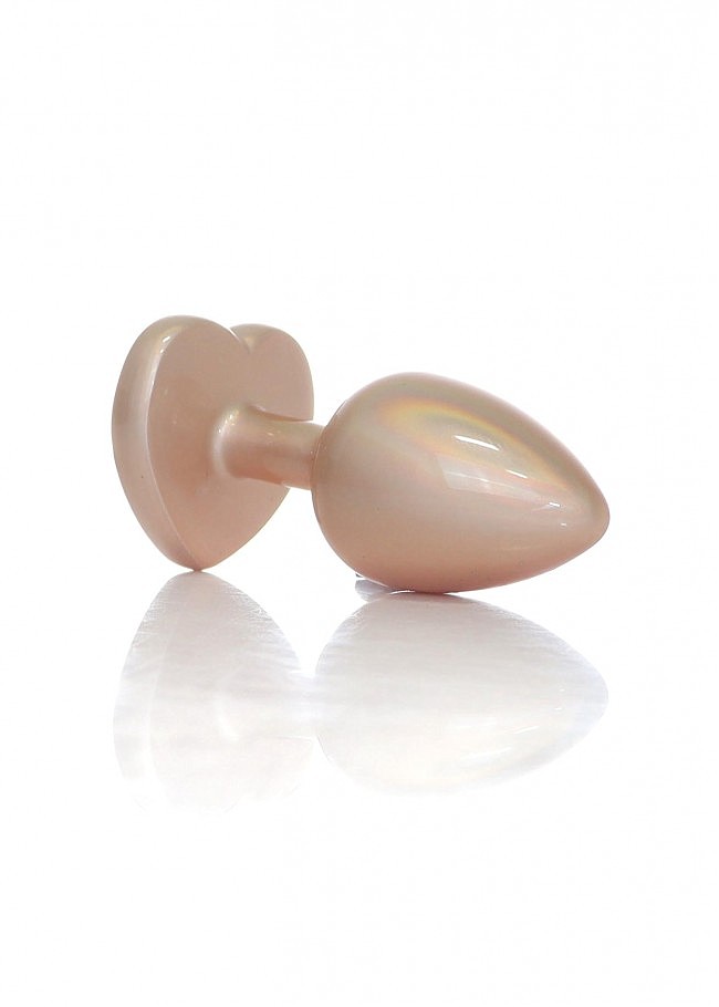    - Plug-Jewellery Pearl Gold Heart PLUG Clear S, 7  2,7 