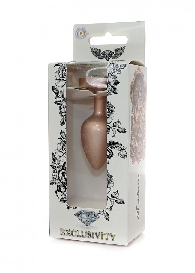    - Plug-Jewellery Pearl Gold Heart PLUG Clear S, 7  2,7 