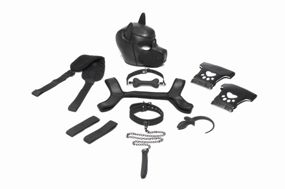 -BDSM  Master Series Luxury Pup Arsenal Set Black, 9 