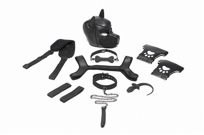 -BDSM  Master Series Luxury Pup Arsenal Set Black, 9 