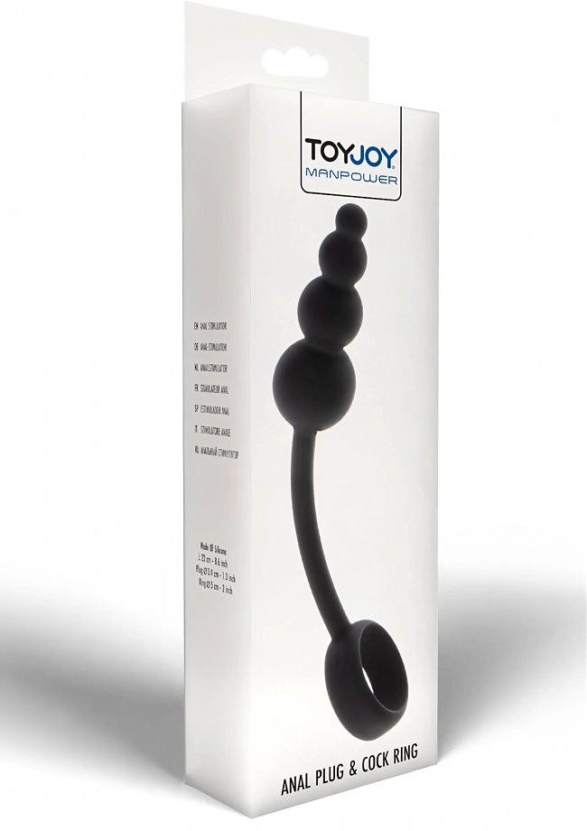      ToyJoy Manpower Anal Plug & Cock Ring, 