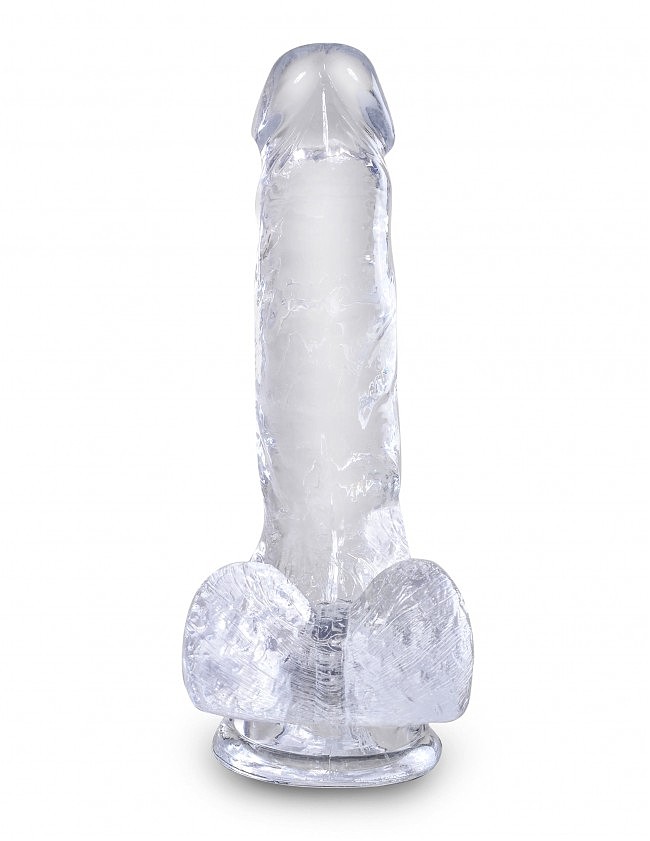   Pipedream King Cock Realistic Dildo With Balls Clear 6, 17,8  3,8 