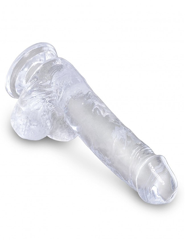   Pipedream King Cock Realistic Dildo With Balls Clear 6, 17,8  3,8 