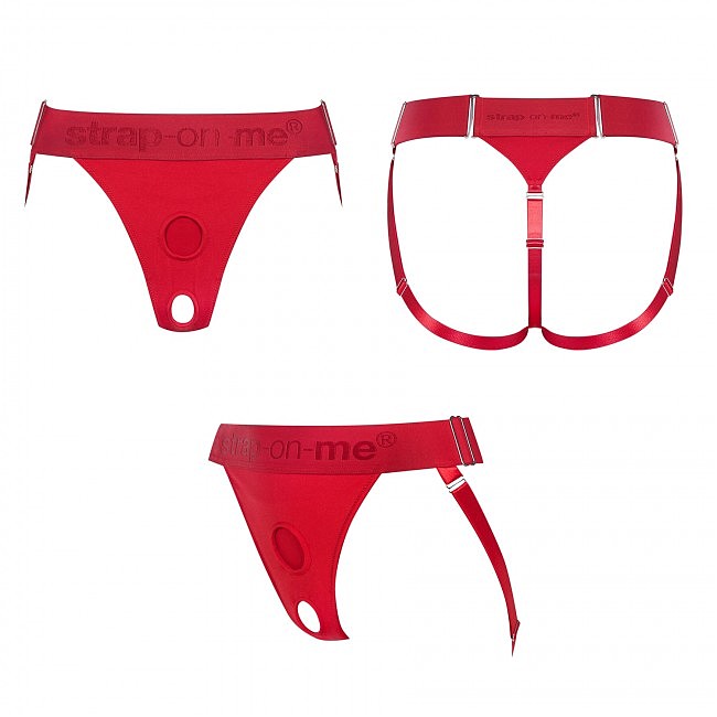    Strap-On-Me HARNAIS LINGERIE UNIQUE — One Size — RED