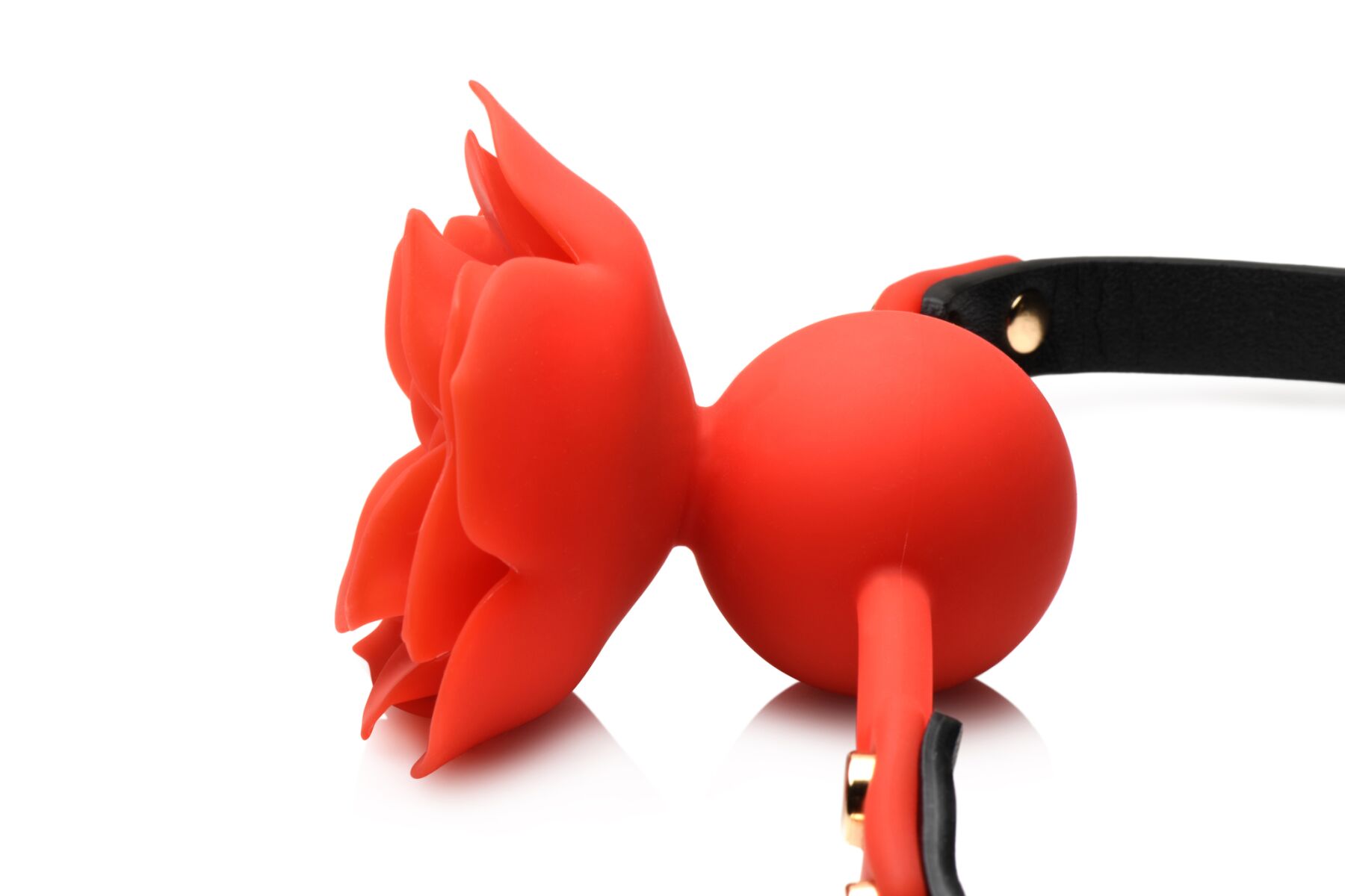     Master Series: Blossom Silicone Rose Gag  Red
