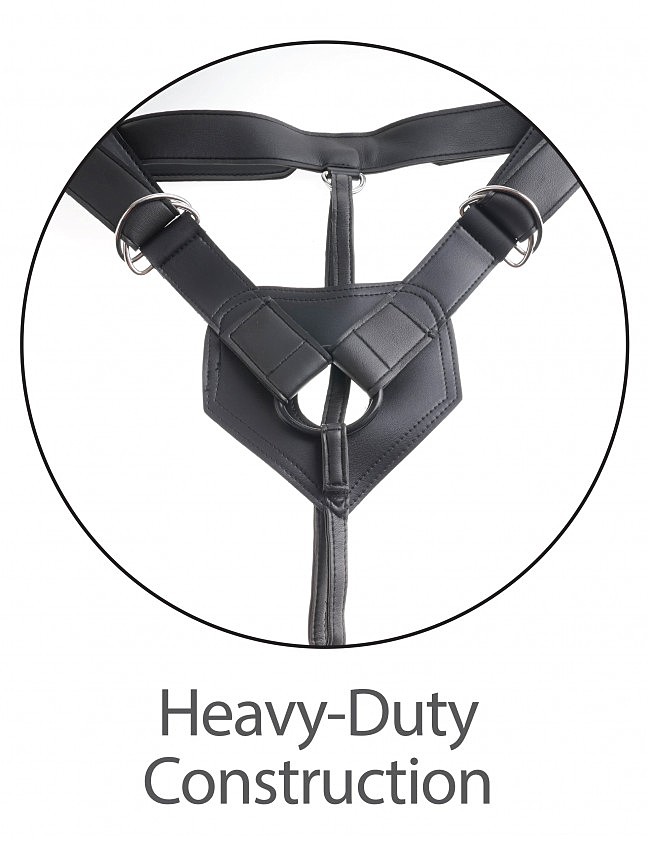    - King Cock 7 Uncut with Strap on Harness,  
