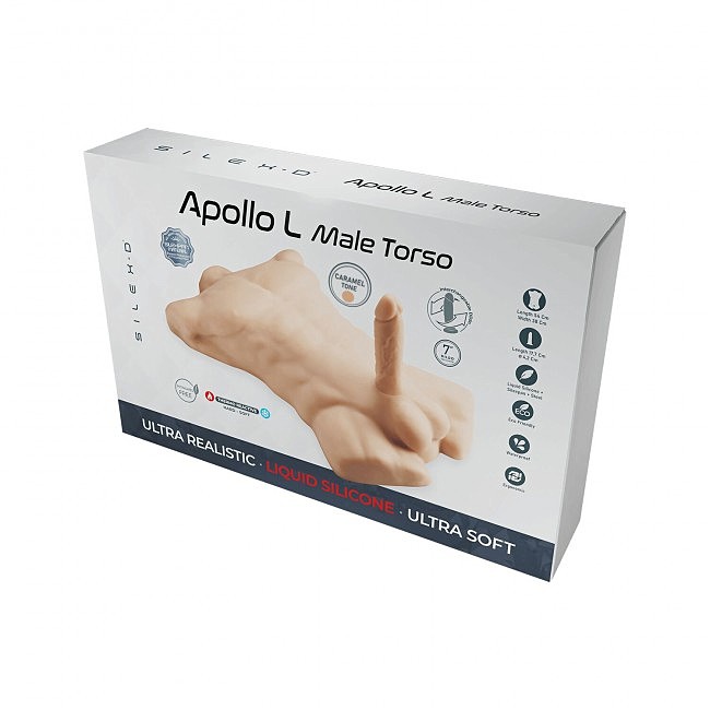     SilexD Apollo L Male Torso Caramel, 54 &#215; 38 &#215; 12 