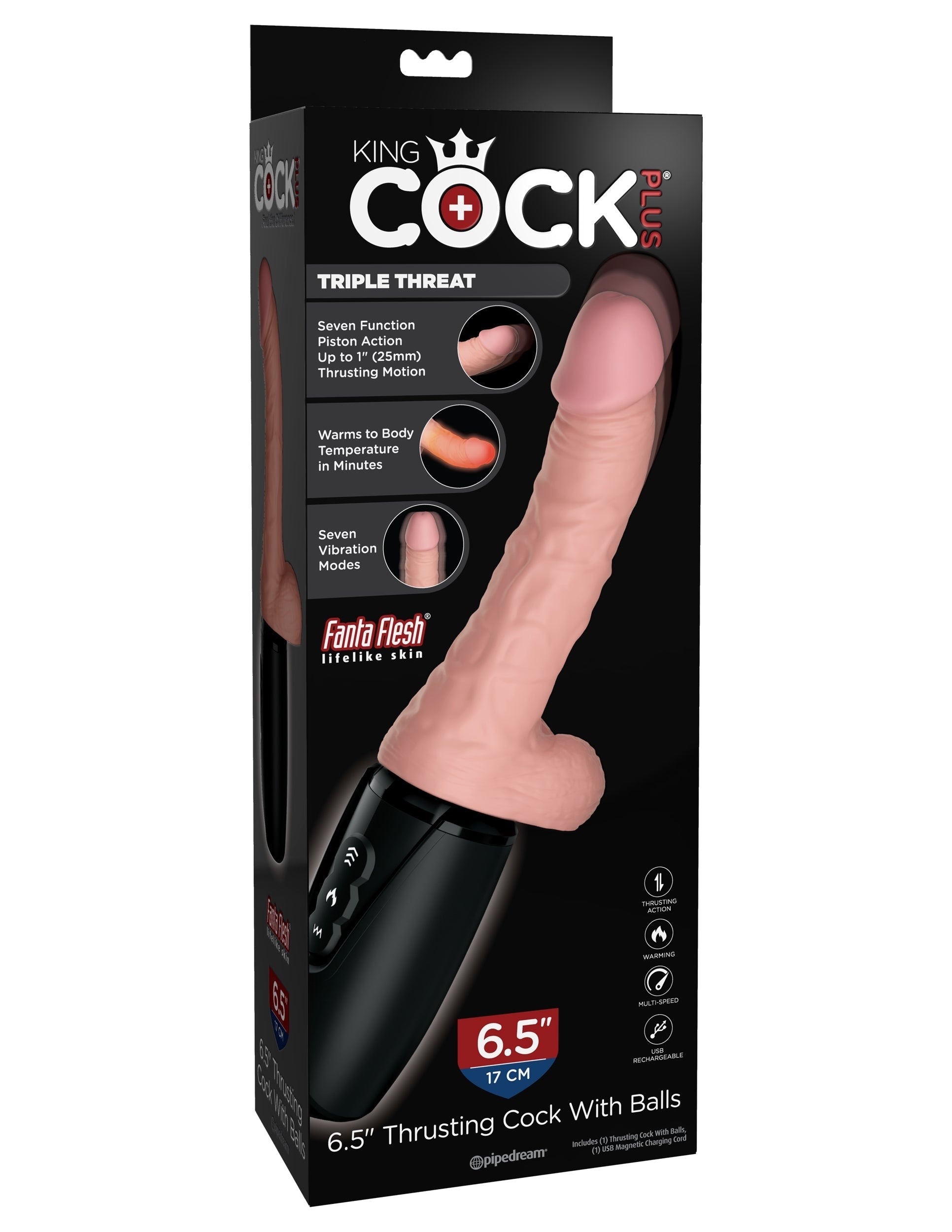 - King Cock Plus 6.5 Thrusting Cock with Balls, , 27,1  3,6 