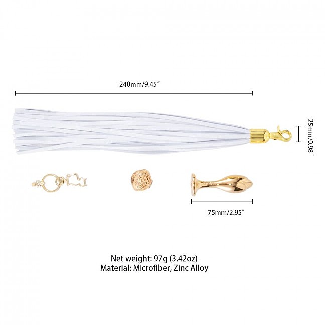      LOCKINK SEVANDA White Pony-Tail Anal Rose-shape Plug