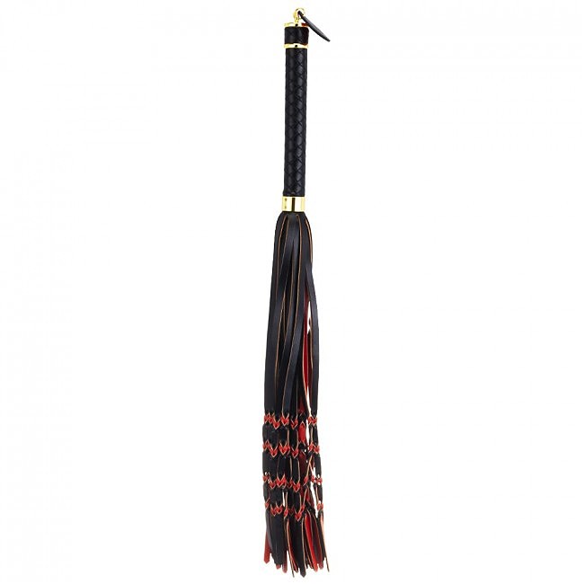  LOCKINK SEVANDA Red & Black Braided Tail Flogger