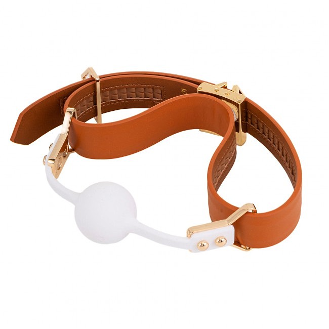    2-  LOCKINK Ball-Gag & Gag-bite Set — Brown