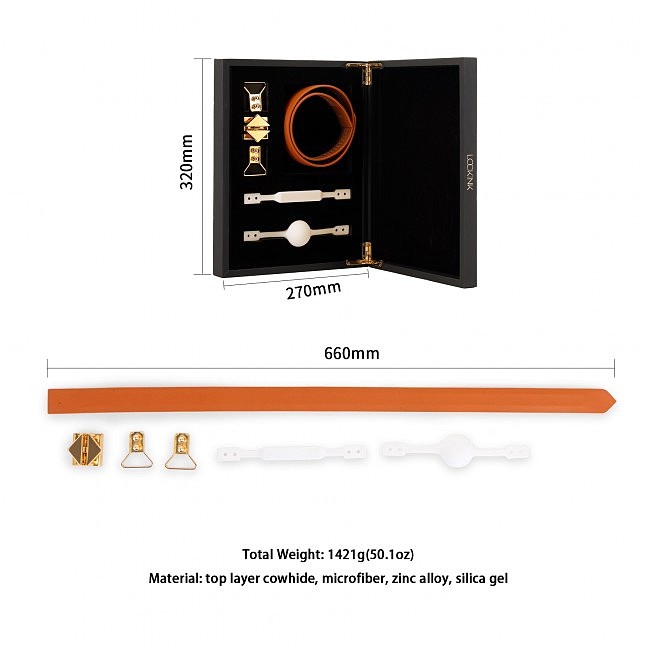    2-  LOCKINK Ball-Gag & Gag-bite Set — Brown
