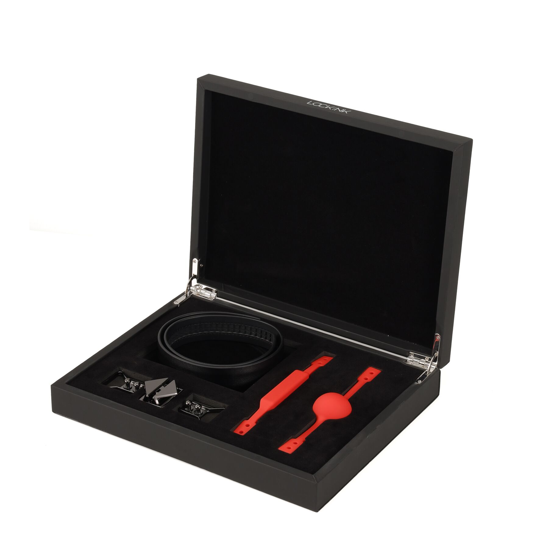    2-  LOCKINK Ball-Gag & Gag-bite Set — Black