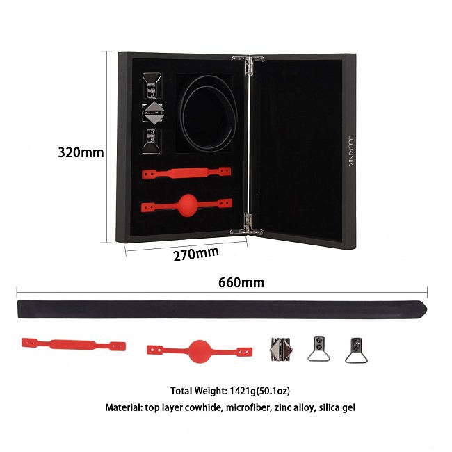    2-  LOCKINK Ball-Gag & Gag-bite Set — Black