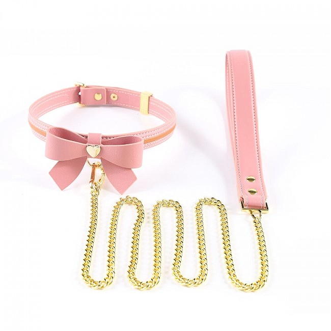      LOCKINK SEVANDA Love Heart Butterfly Leather Collar Set
