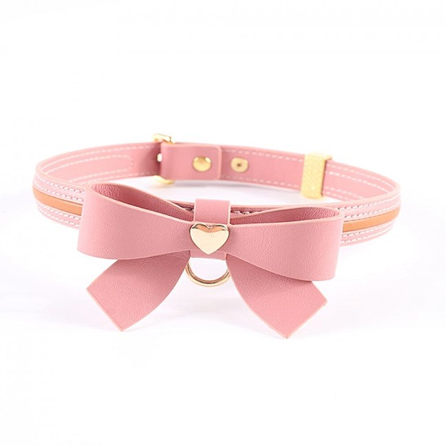      LOCKINK SEVANDA Love Heart Butterfly Leather Collar Set