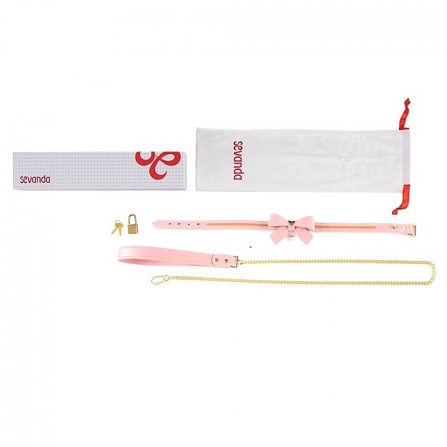      LOCKINK SEVANDA Love Heart Butterfly Leather Collar Set