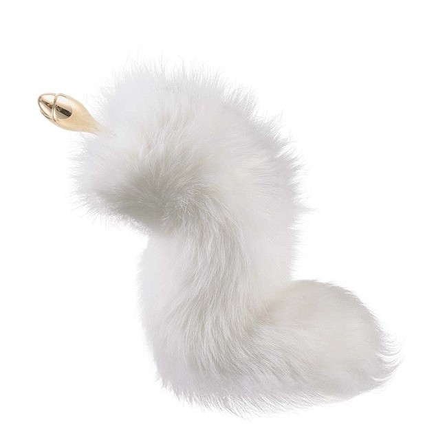      LOCKINK SEVANDA White Fox-Tail Anal Rose-shape Plug