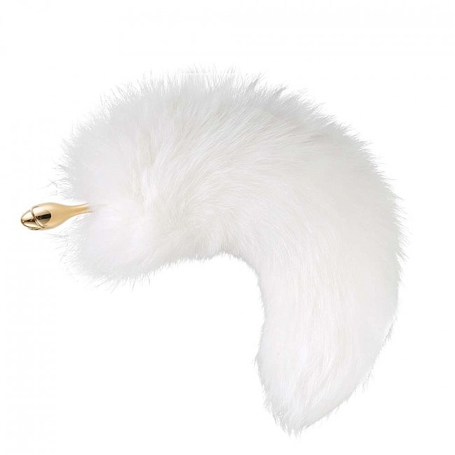      LOCKINK SEVANDA White Fox-Tail Anal Rose-shape Plug