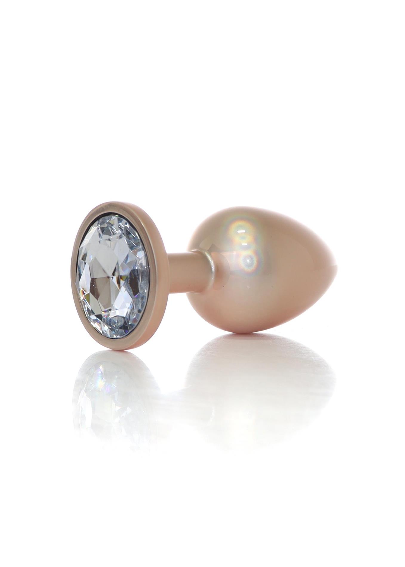     Jewellery Pearl Gold Plug Clear L, , 9  3,8 
