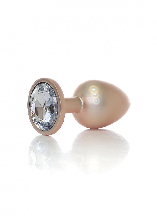     Jewellery Pearl Gold Plug Clear L, , 9  3,8 