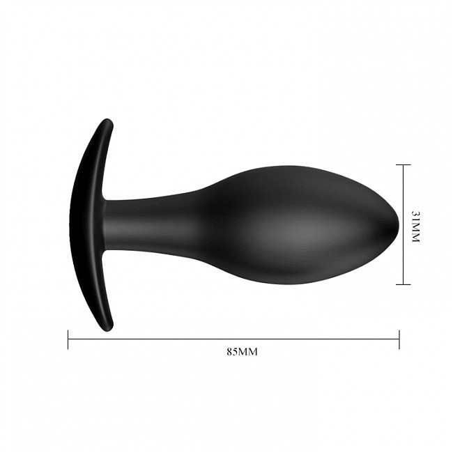     Pretty Love Special Anal Stimulation Butt Plug Black, 8,5  3,1 