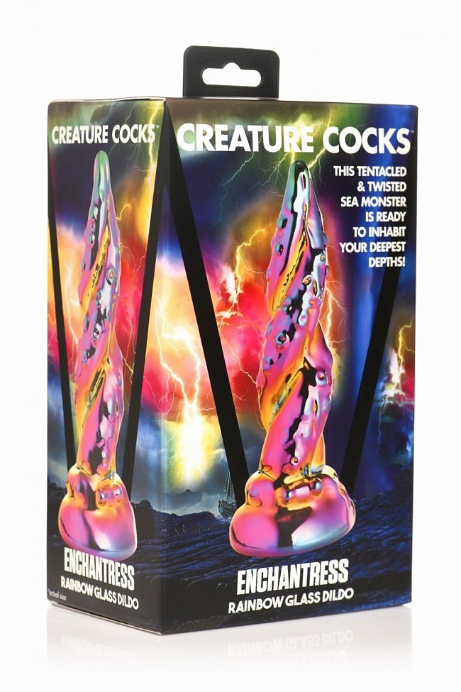   Creature Cocks Enchanting Rainbow Glass Dildo