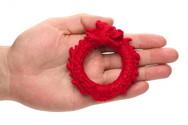   Creature Cocks Rise of the Dragon Silicone Penis Ring — Red