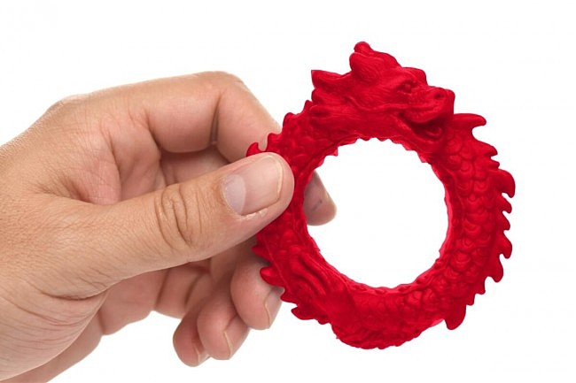   Creature Cocks Rise of the Dragon Silicone Penis Ring — Red