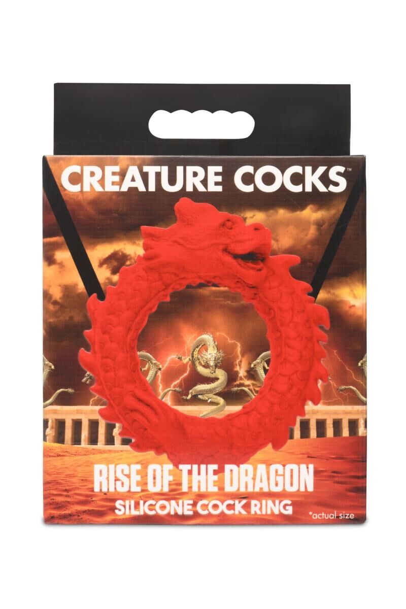   Creature Cocks Rise of the Dragon Silicone Penis Ring — Red