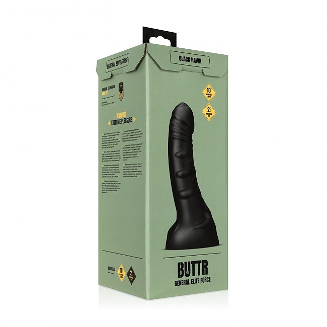  BUTTR — Black Hawk Curved Anal Dildo