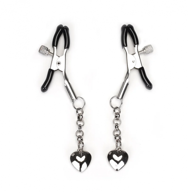    Liebe Seele Solid Heart Nipple Clamps Silver