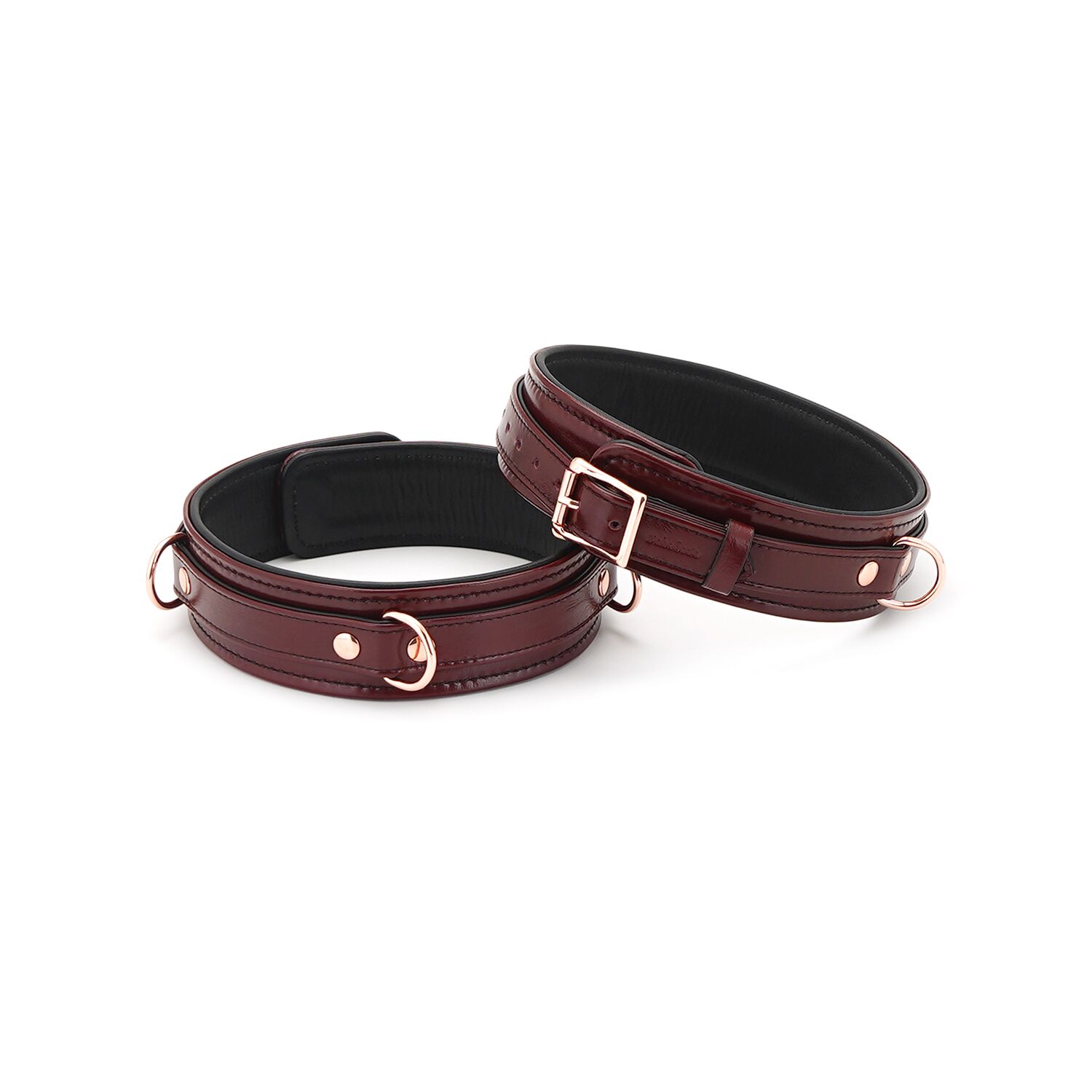    Liebe Seele Wine Red Thigh Cuffs