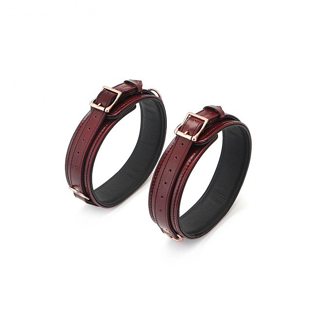    Liebe Seele Wine Red Thigh Cuffs
