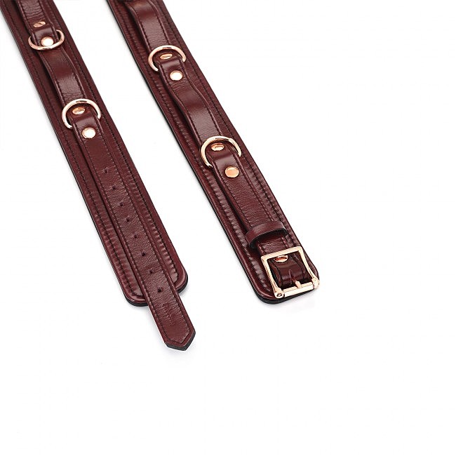    Liebe Seele Wine Red Thigh Cuffs