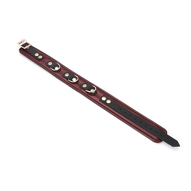     Liebe Seele Wine Red Collar and Leash, 3   