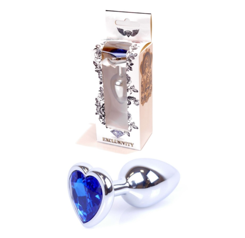    Jewellery Silver Heart PLUG- Dark Blue 2,7    