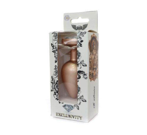    Jewellery Pearl Gold Heart Plug Clear L , 3,8 .   
