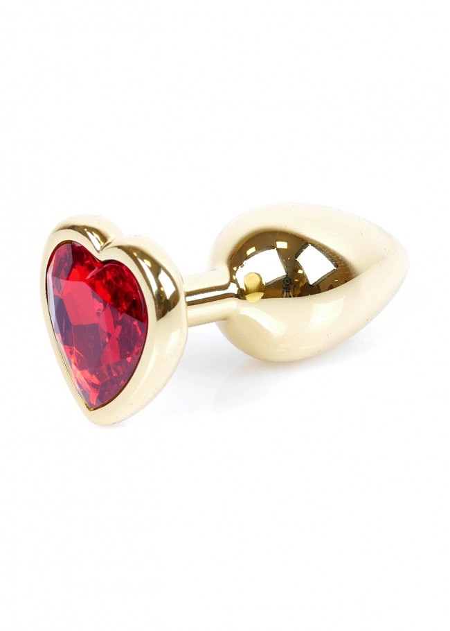     Jewellery Gold Heart Plug Red, -, 7  2,7 