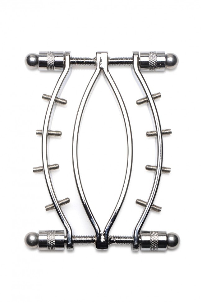    Master Series Spread Em Poker Vagina Clamp with Adjustable Pressure Screws, 