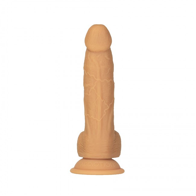 ������������� ADDICTION Dual Density Silicone Dildo Caramel, �������������� ���������, 20,3 � 4,3 ��